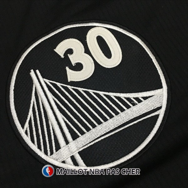 Maillot Authentique Manche Courte Golden State Warriors Curry 30 Noir